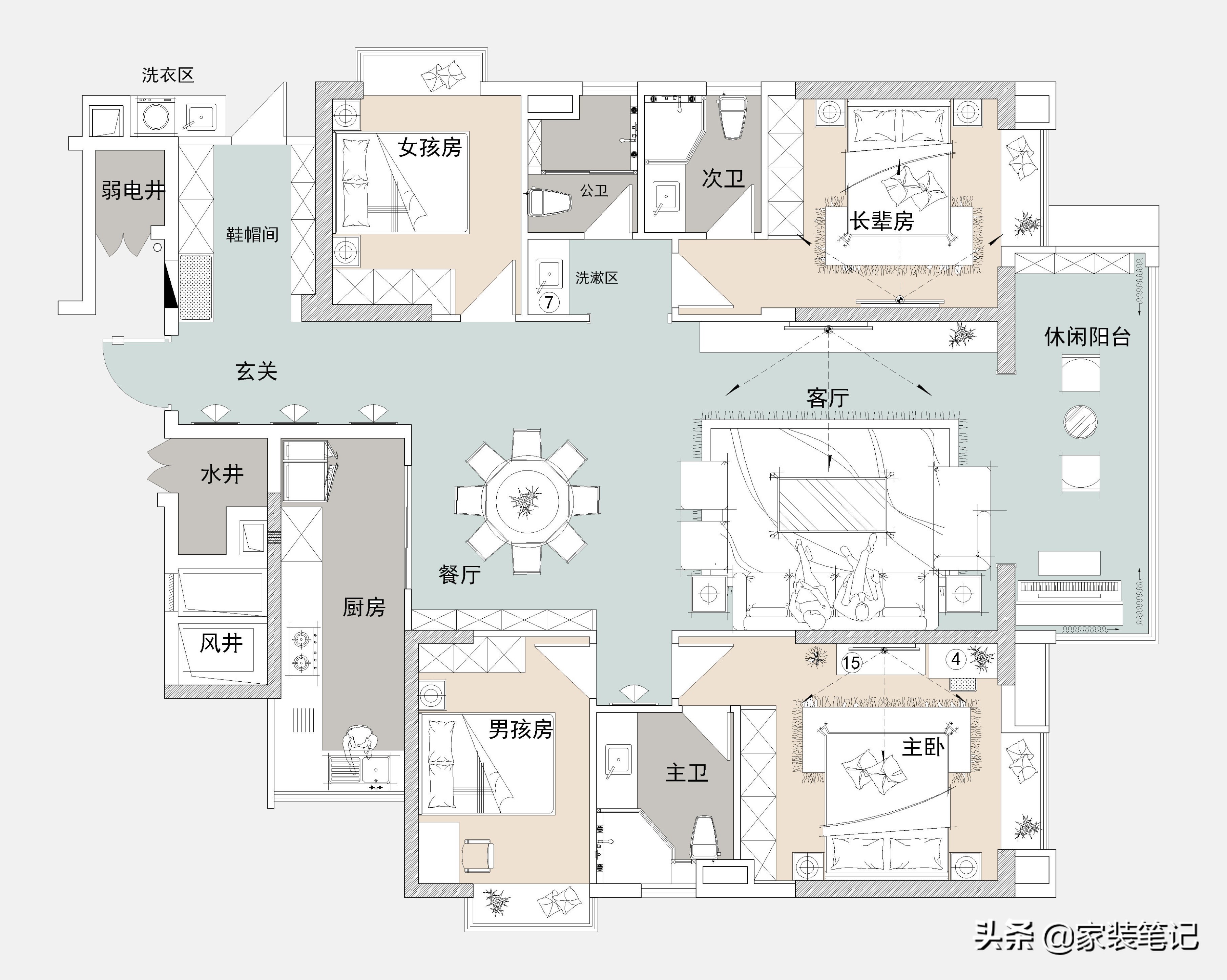 看这套160㎡大平层，发现新中式真的越看越好看，真的不容易过时