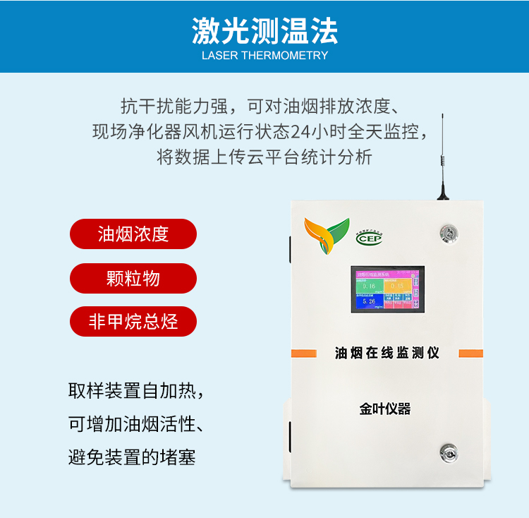 油煙監(jiān)測儀，監(jiān)測油煙實時值、風機運行狀態(tài)