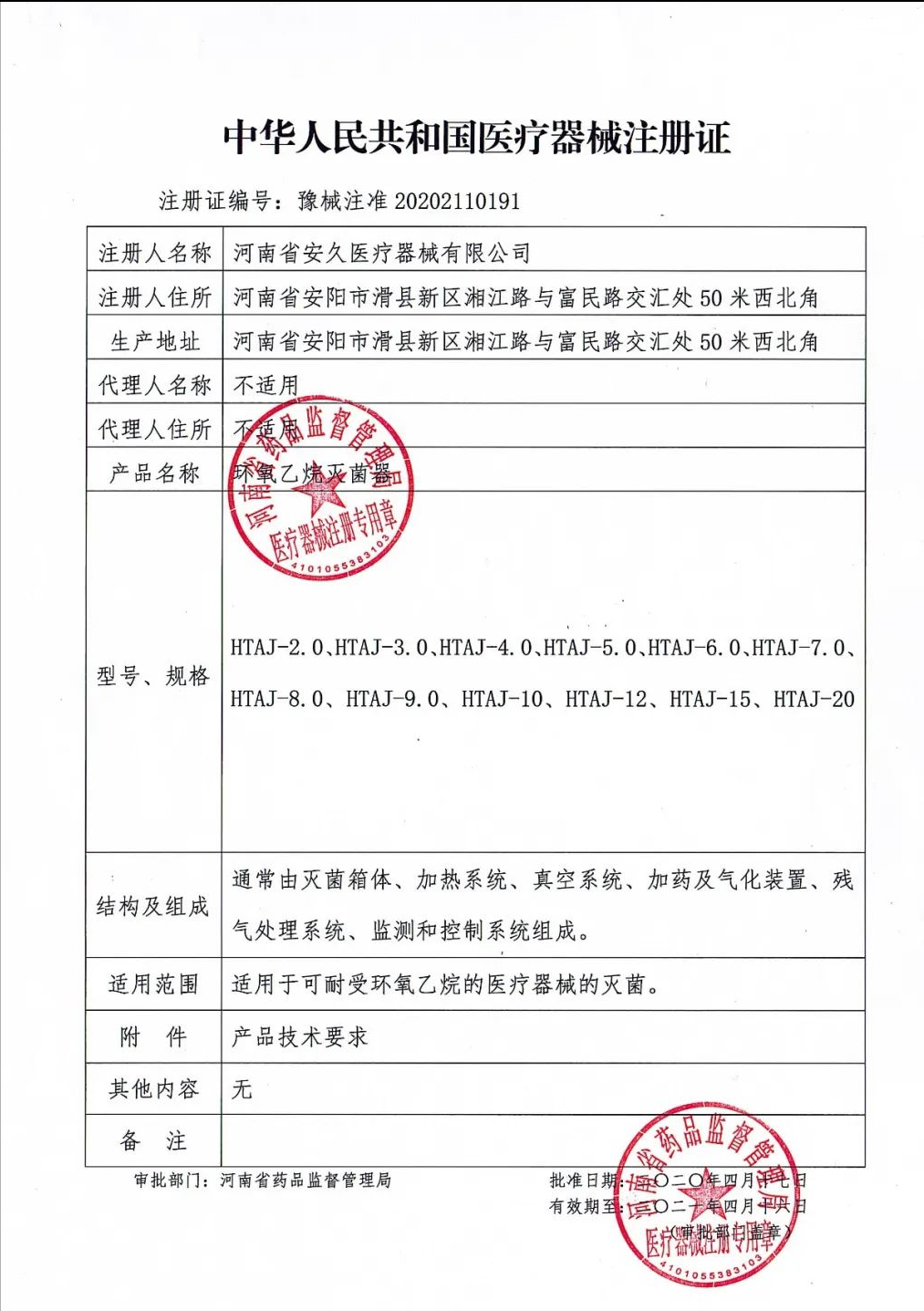 安徽公司购买的华泰集团大型环氧乙烷灭菌器投入使用