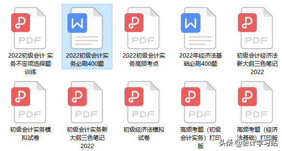2022初级会计必刷400题附答案，全是高频考题，做熟0扣分