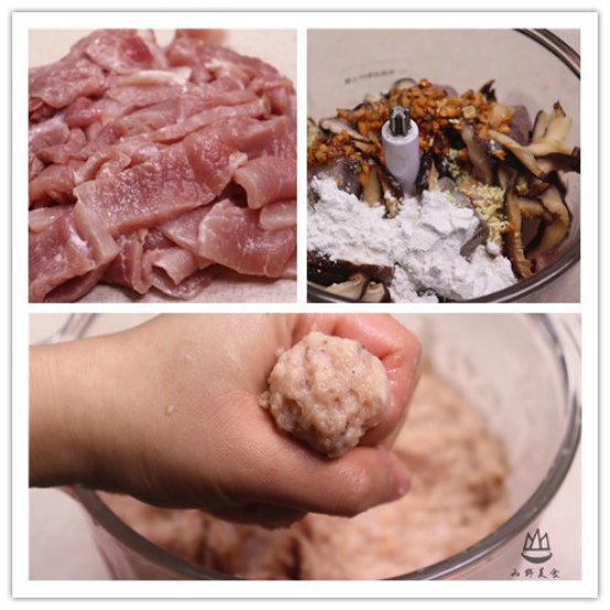 一斤猪肉做两锅肉丸子，个个Q弹有嚼劲，详细配方告诉你