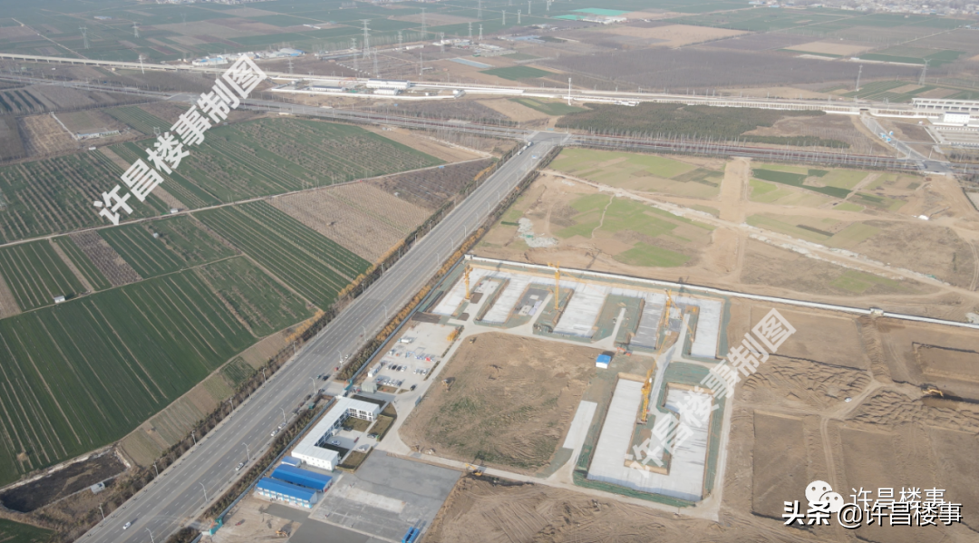 中原科技学院、体育中心、建安综保区、区二高航拍（2022.02）