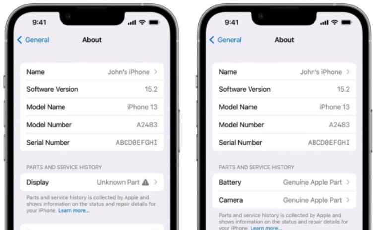 iOS 15.2能够让用户检查更换屏幕、电池、镜头记录