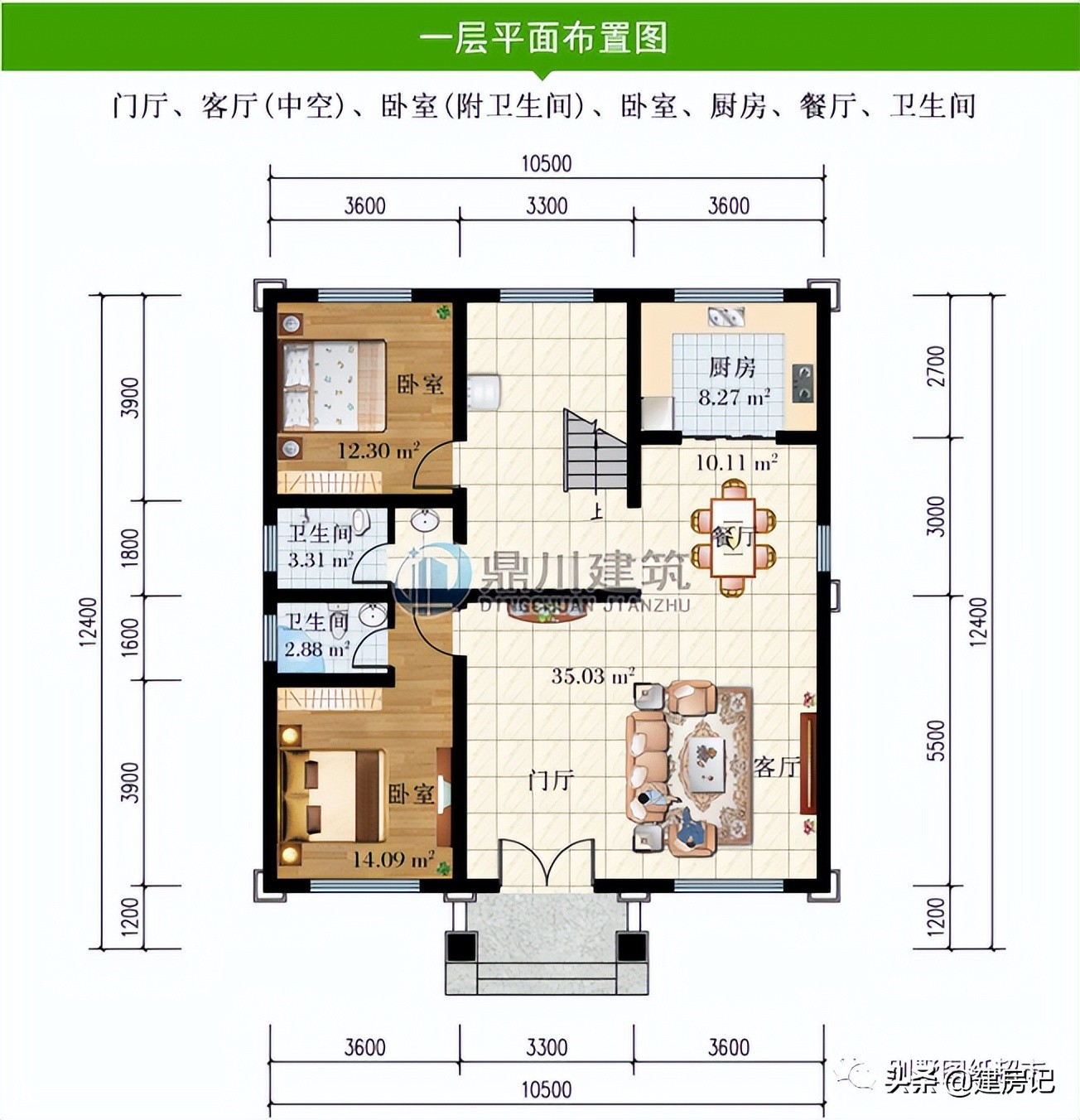四川5款开间10米别墅，造价经济，格局优良，不输大开间美观大气