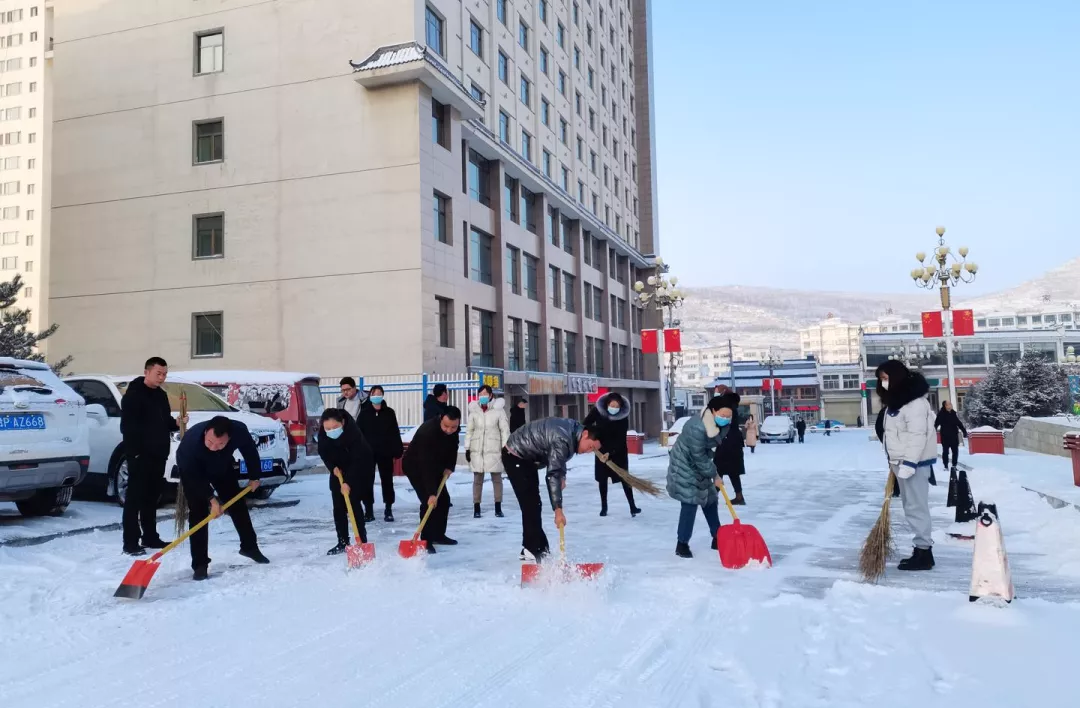 “浴雪”奋战！临潭县组织干部群众清扫降雪