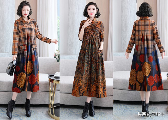 五一出游时，穿搭这几款民族风印花连衣裙，随手一拍都是美照