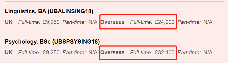 QS前200英国大学2022/23学年本科学费一览