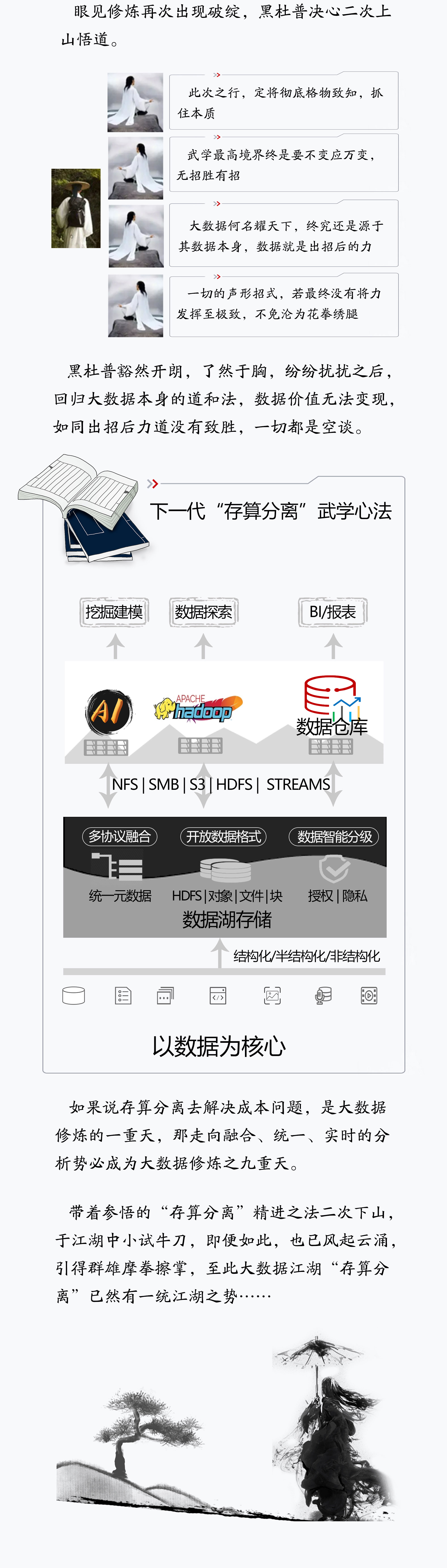 一统大数据江湖！趣话图说“存算分离”武学心法