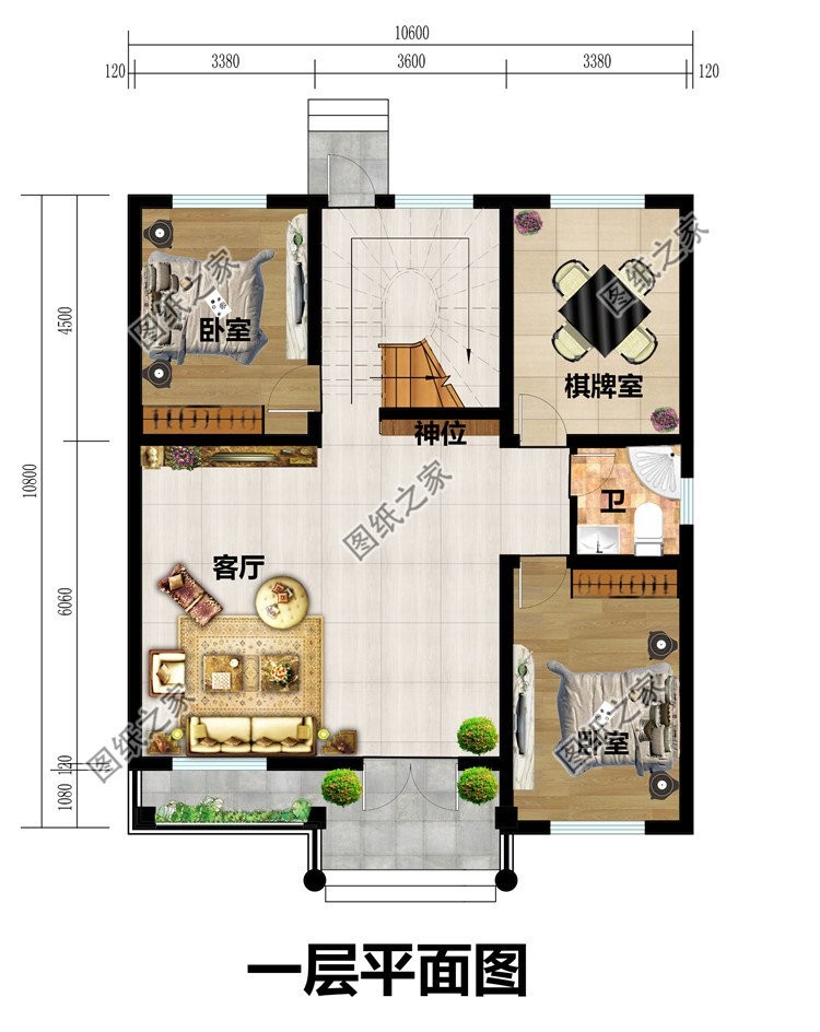 简欧风自建别墅设计，没有过多的繁杂装饰，增加建筑美感