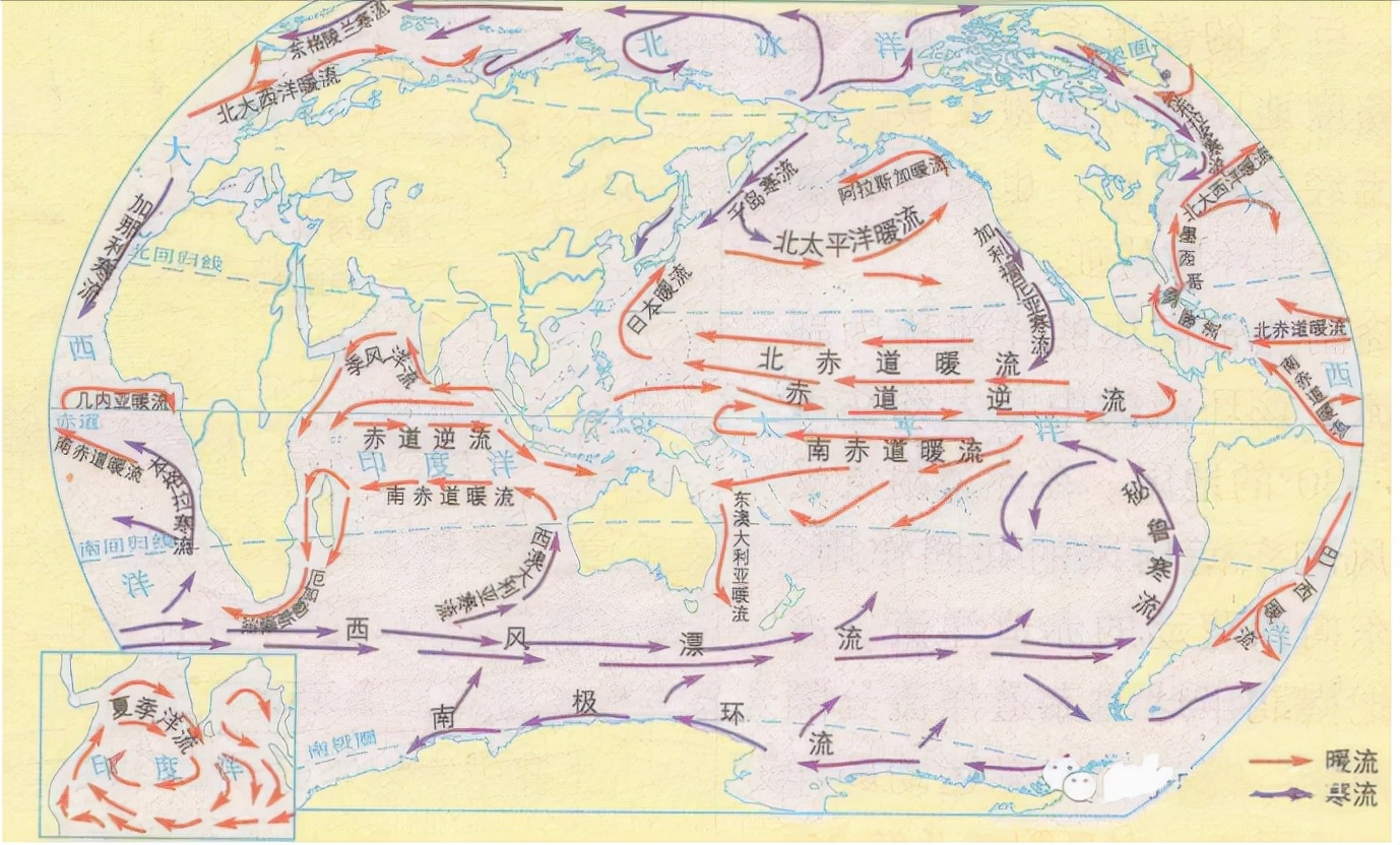洋流分布图（轻松记住洋流分布图）
