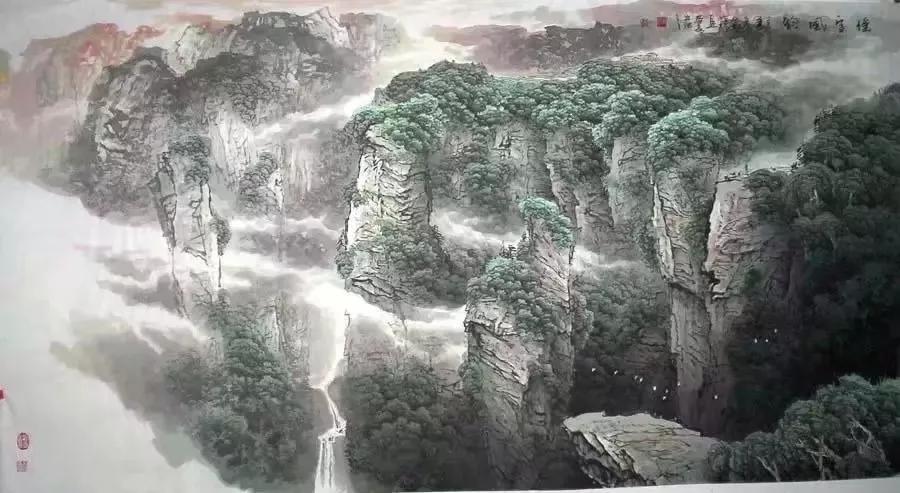 现代名家国画，中西元素八字风水家居画（一）