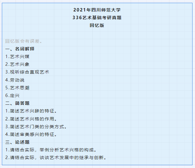 四川师范大学服装与设计艺术学院设计学及艺术设计考研攻略