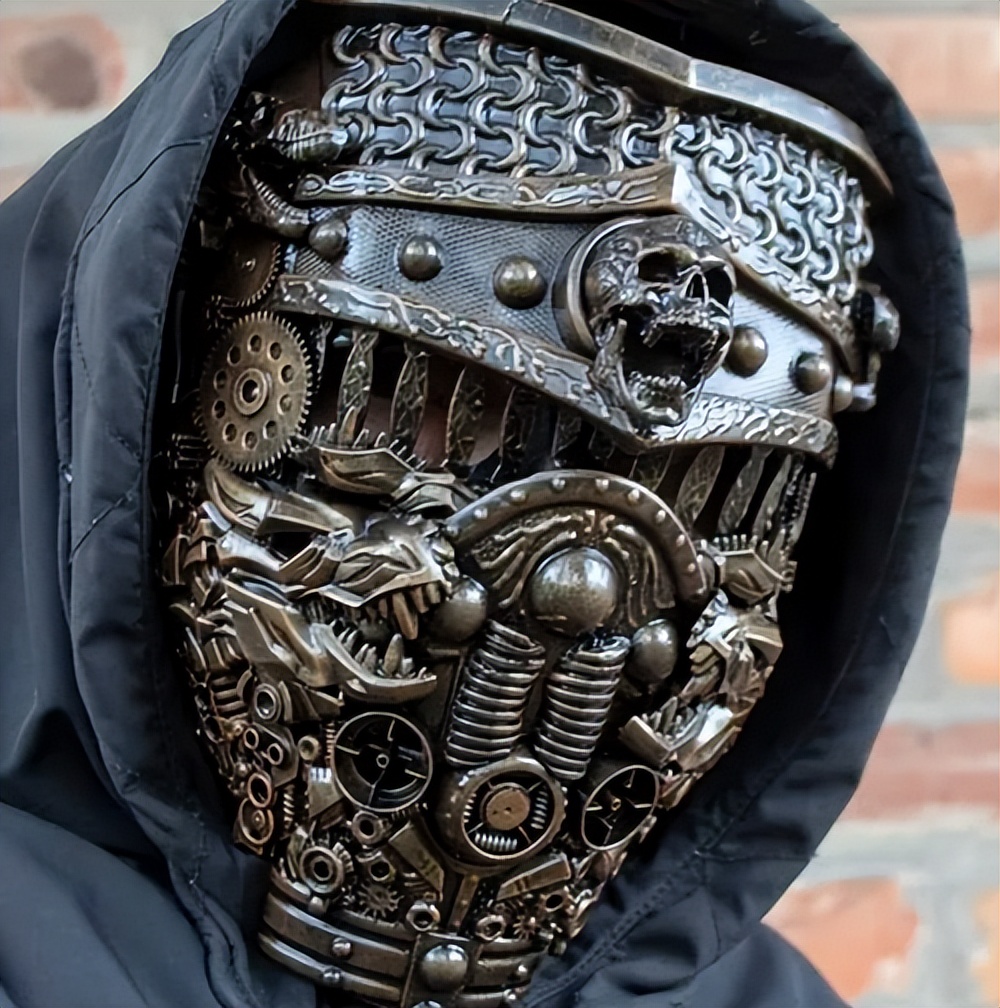 乌克兰艺术家的蒸汽朋克风面具,把密集恐惧症看沉默了