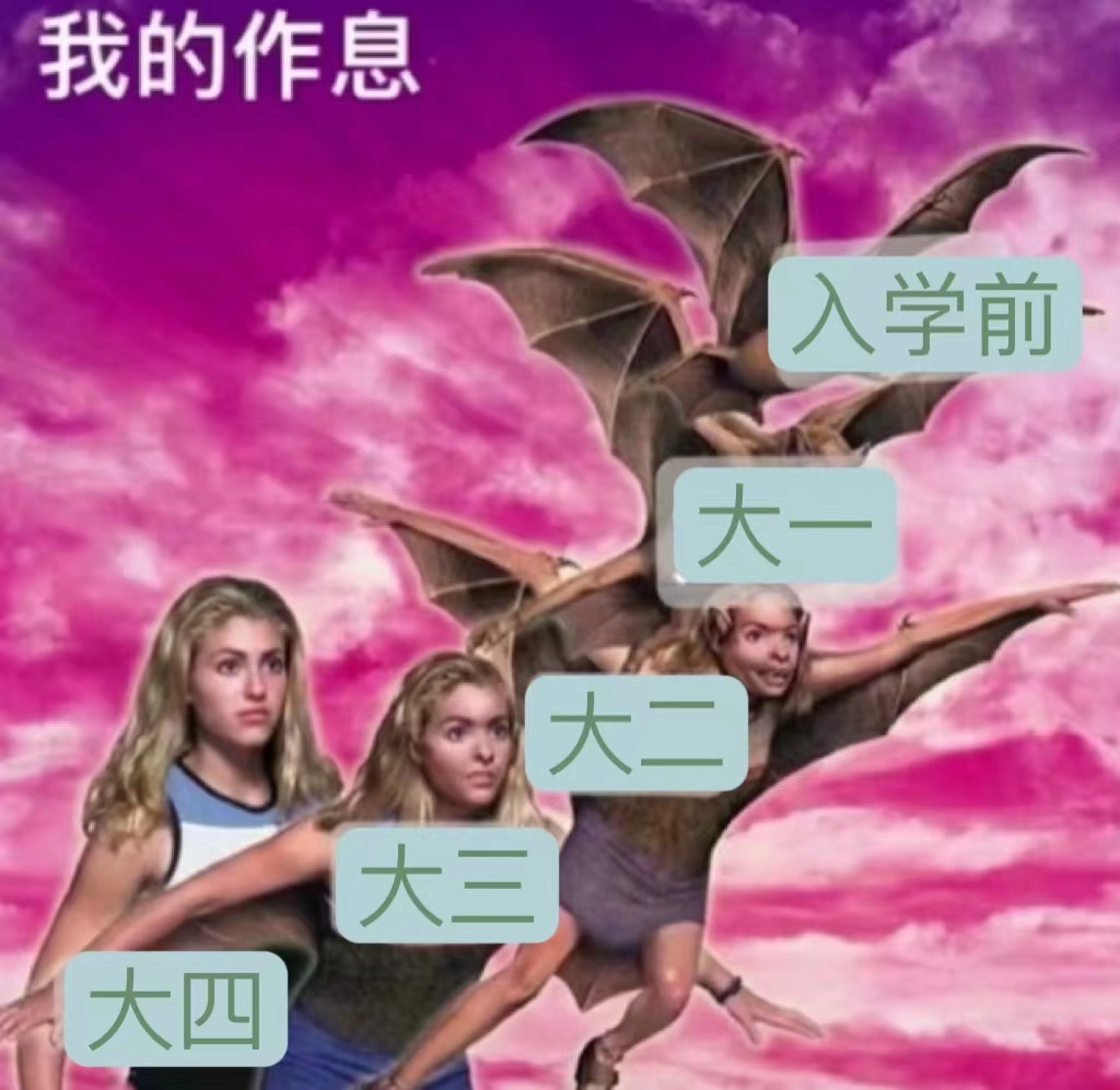 大学四年的“真实变化”，行动力逐渐丧失，网友：有被内涵到