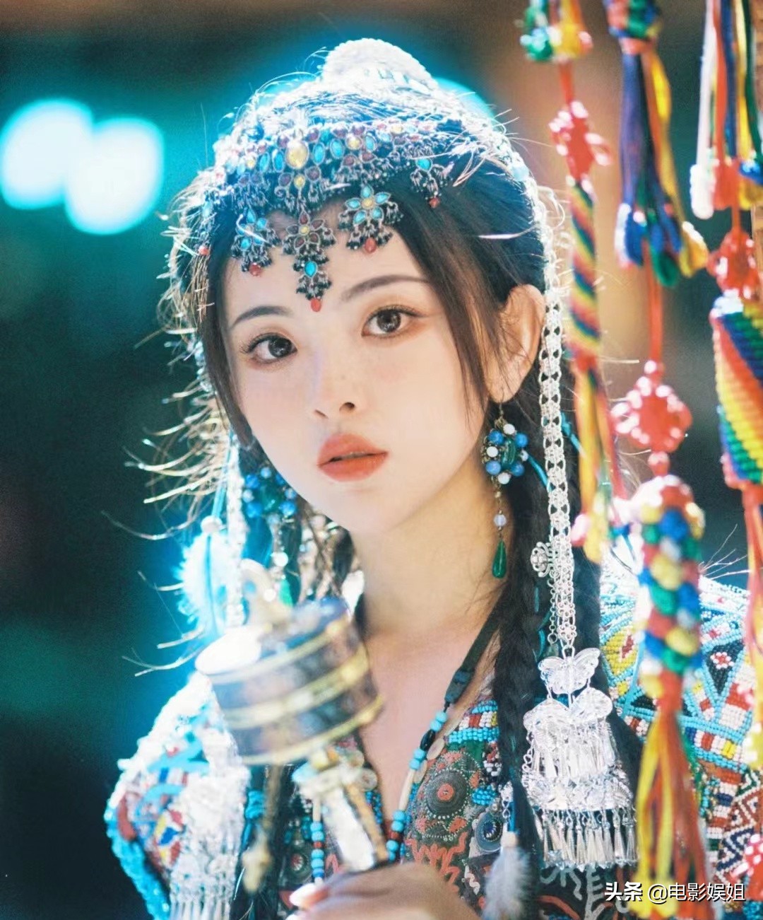 女明星民族造型太可，杨超越灵气，赵今麦甜妹，迪丽热巴冷艳