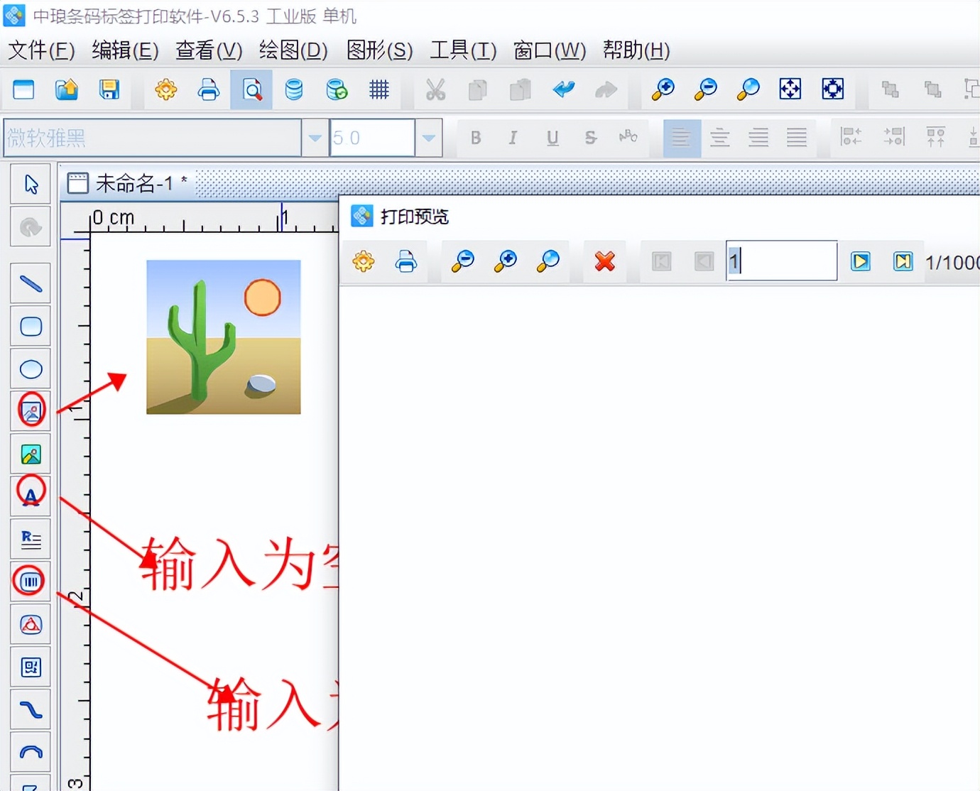 中琅条码标签打印软件之打印预览空白处理方法