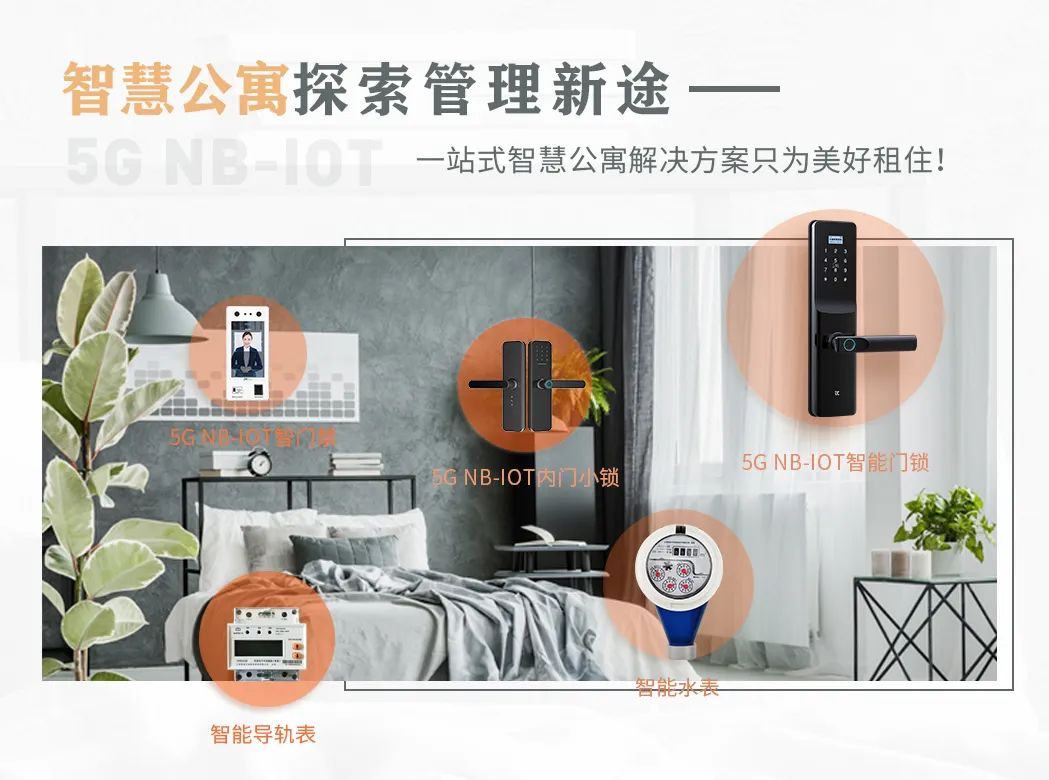 天诚5G NB-IOT智能门锁，为智慧公寓打造场景租住解决方案