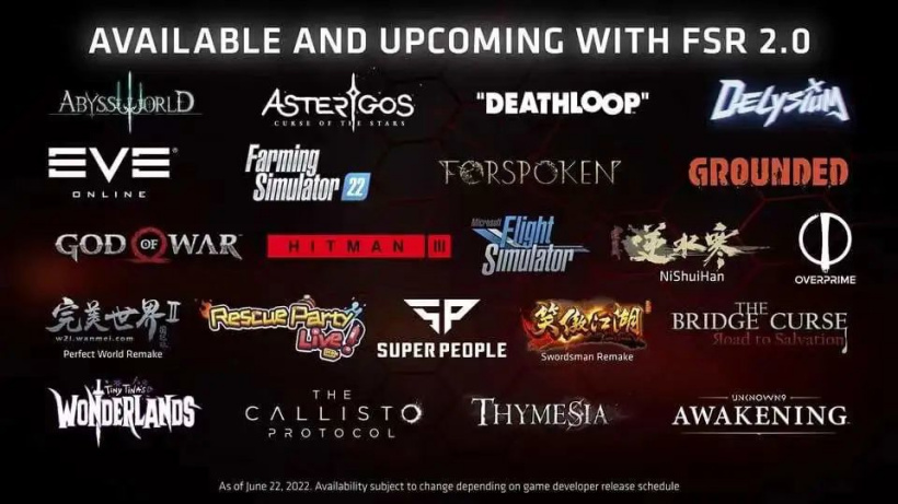 AMD已有110多款游戏支持FSR技术；小米12 Ultra将于7月5日发布