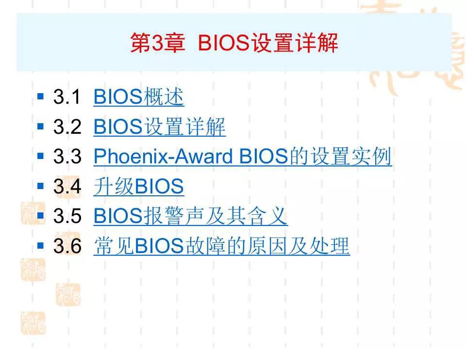 電腦BIOS設置詳解