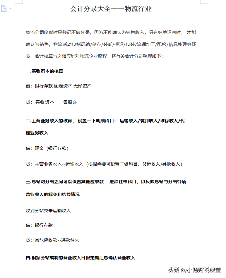 熬了整整10个小时，给表妹编制了25个行业的会计分录，太实用了