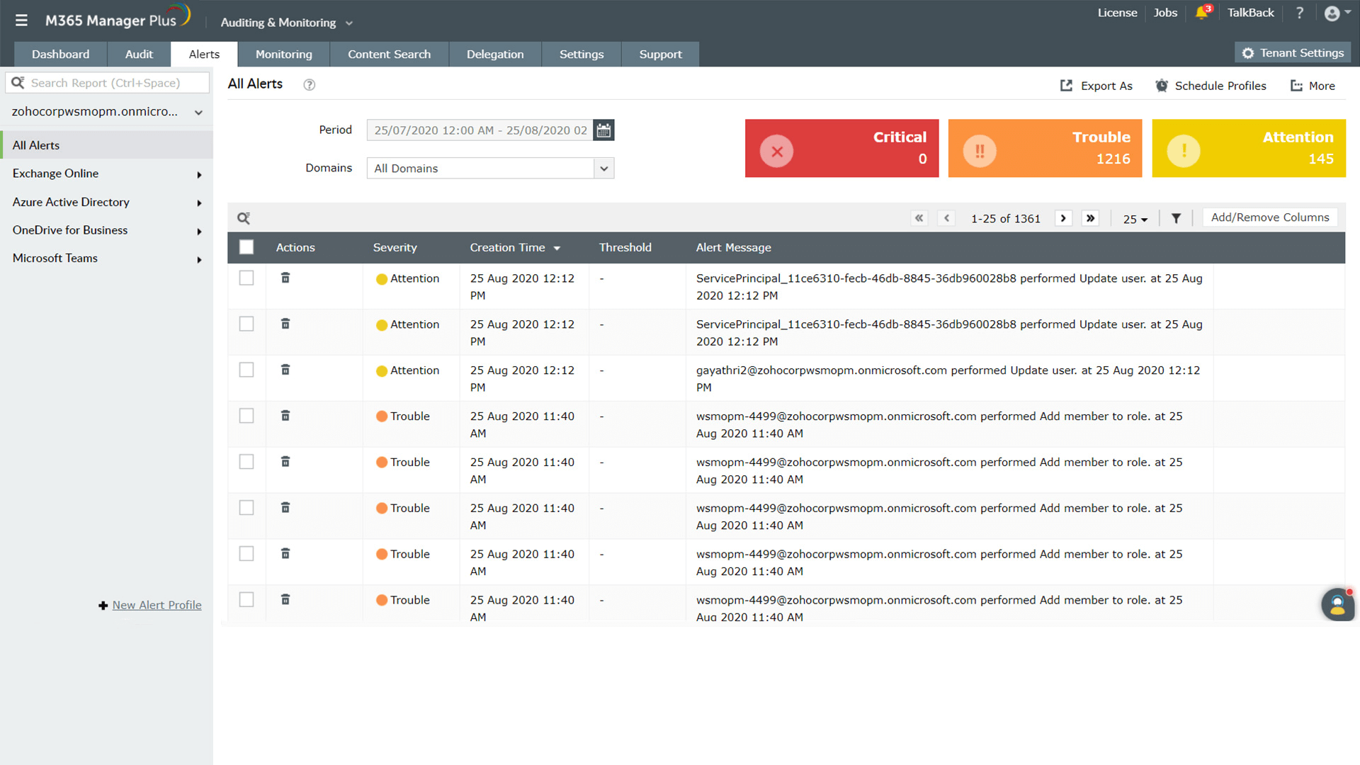 Azure Active Directory报表