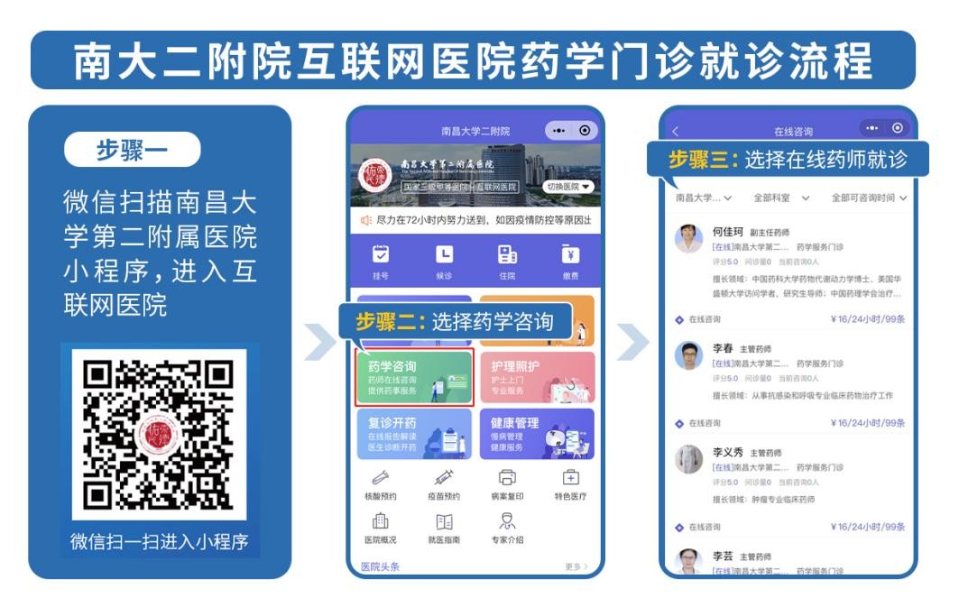 南昌大学二附院“互联网+药学咨询”上线啦