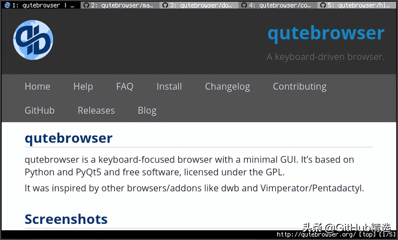 QuteBrowser 一个以键盘为中心的浏览器