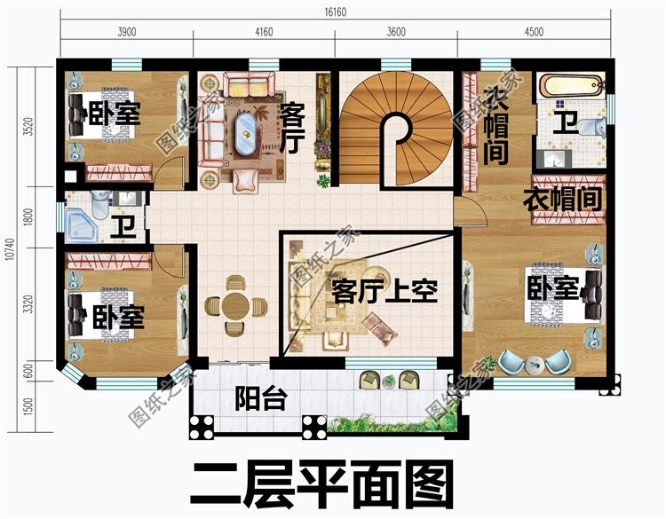 农村砖混二层设计图，有种复古感，欧式独特的氛围