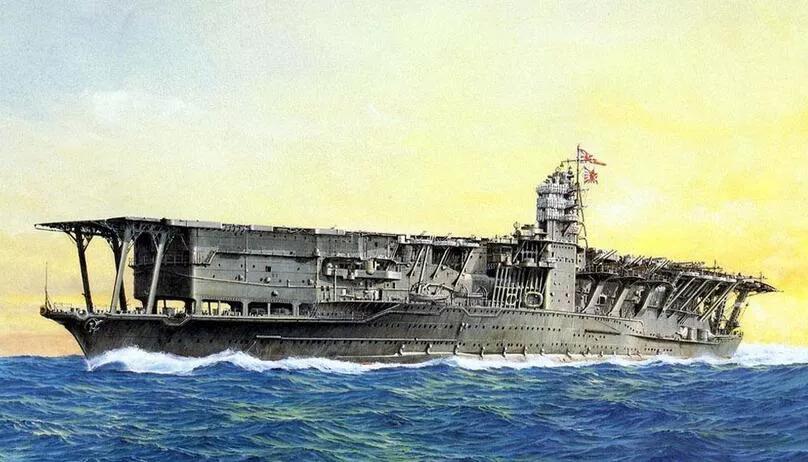 则陆续有隼鹰号,瑞鹤号,翔鹤号和龙骧号航空母舰及千岁号水上飞机母舰