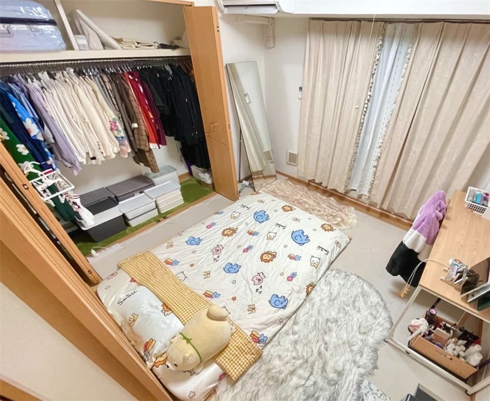 日本女生24岁少女卧室装修效果图清新温馨设计