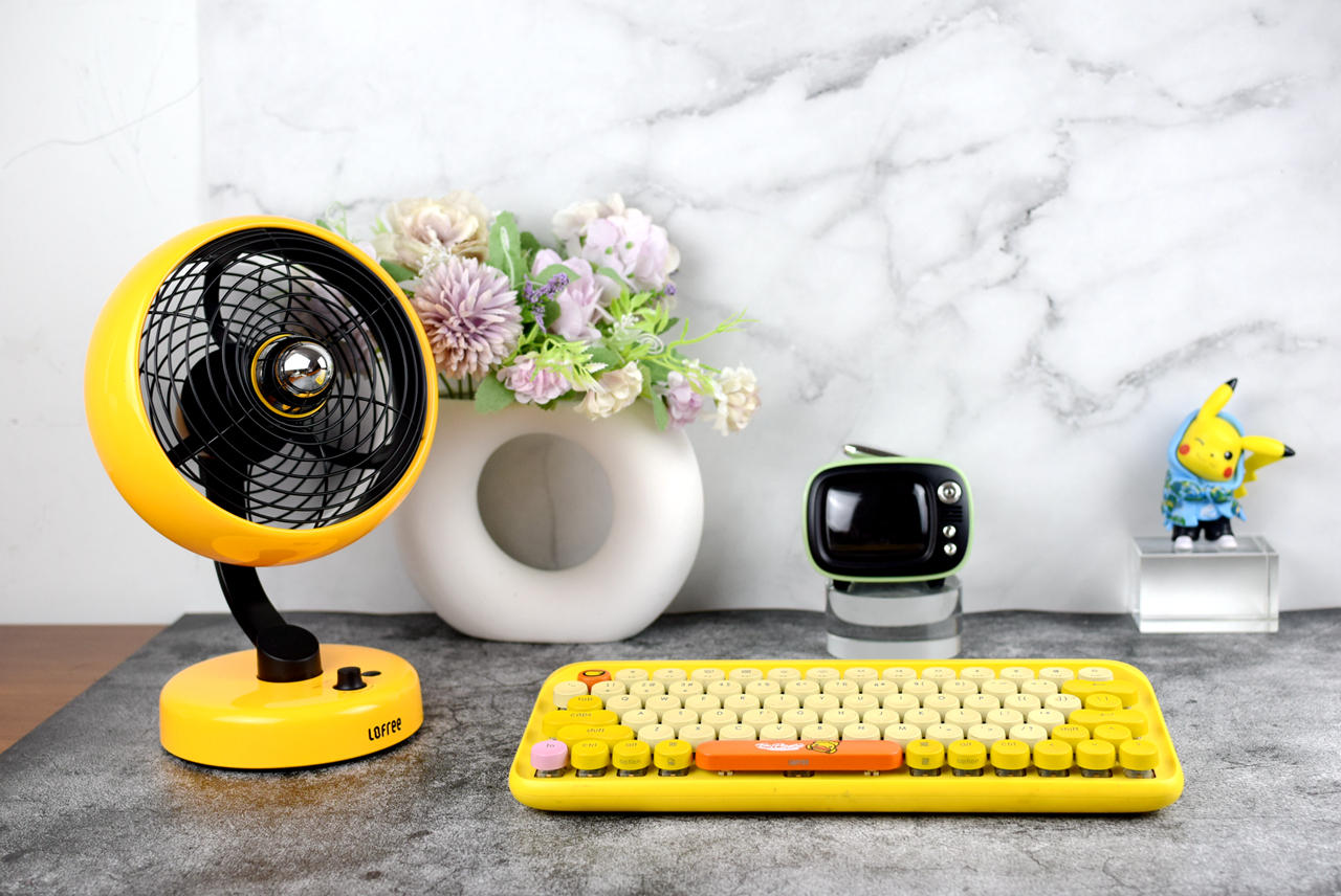 颜值即正义，Lofree洛斐有范S桌面风扇焦点配色+边角置物套装体验