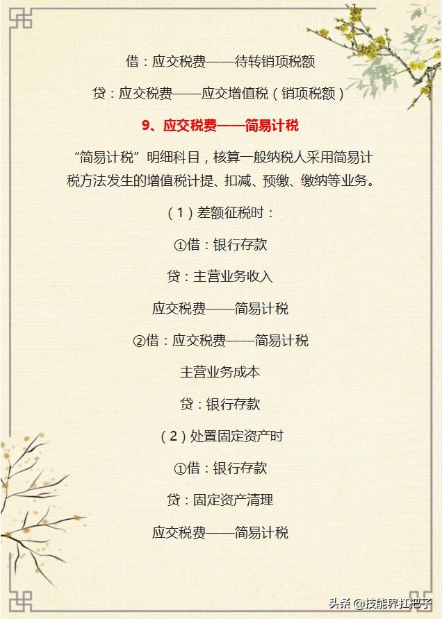 月薪2万的会计王姐，熬夜总结了21页应交税费会计分录大全，实用