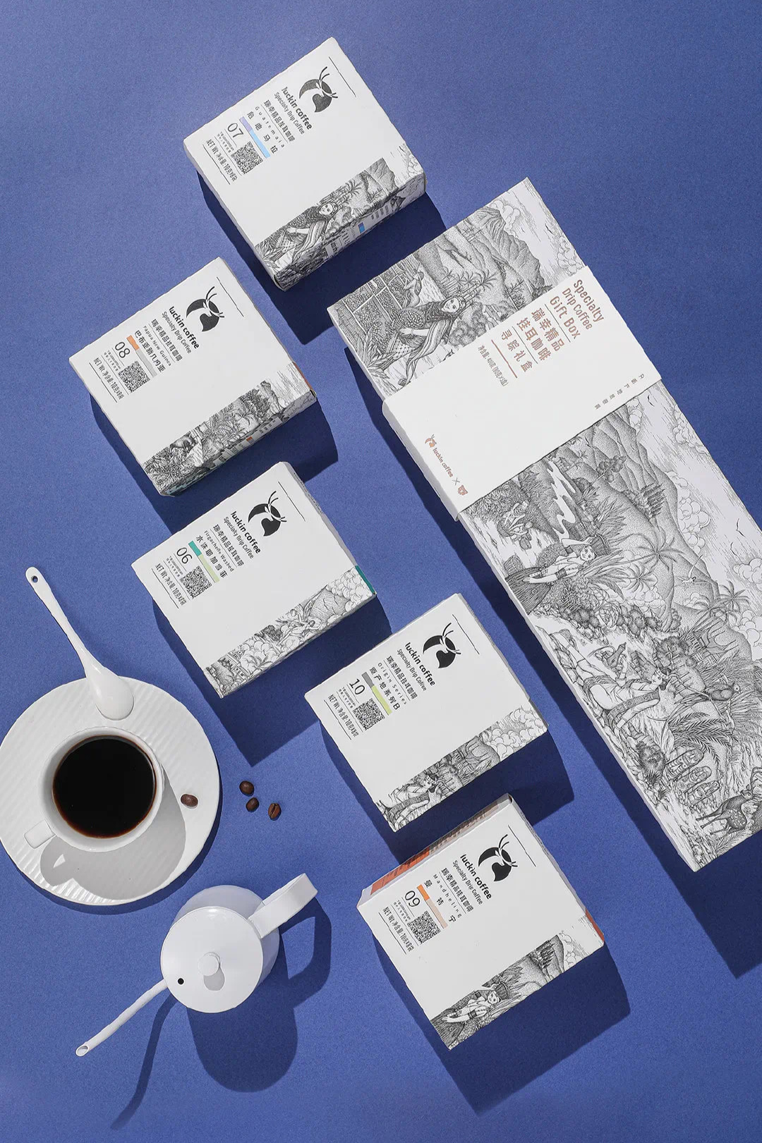 瑞幸咖啡与它的产品包装系列视觉体系创意 咖啡中的艺术家