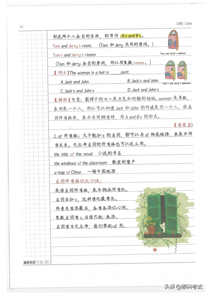 小升初英语：小学状元学霸笔记（pdf版，共212页）替孩子收藏好