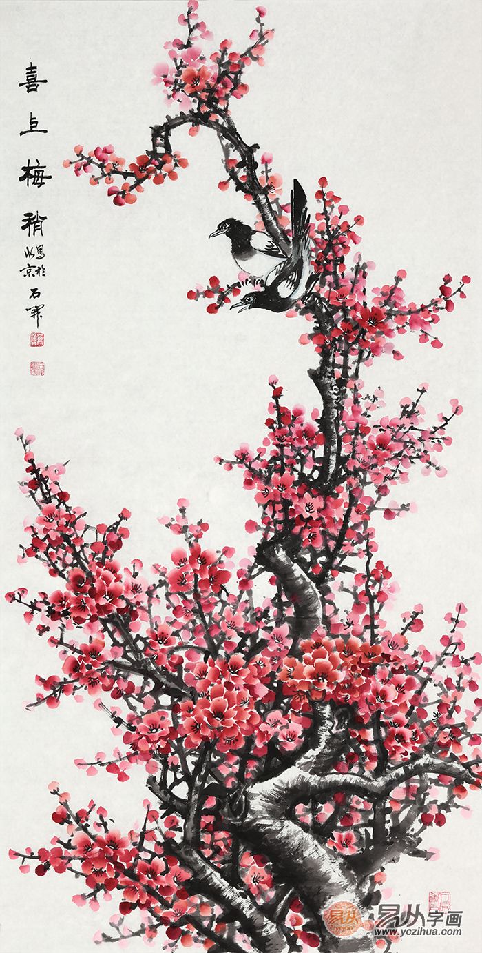 进门玄关挂画该如何选 选一幅吉祥如意的花鸟画吧