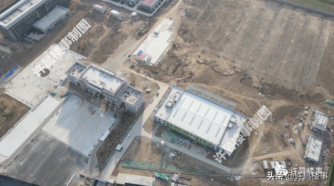 中原科技学院、体育中心、建安综保区、区二高航拍（2022.02）