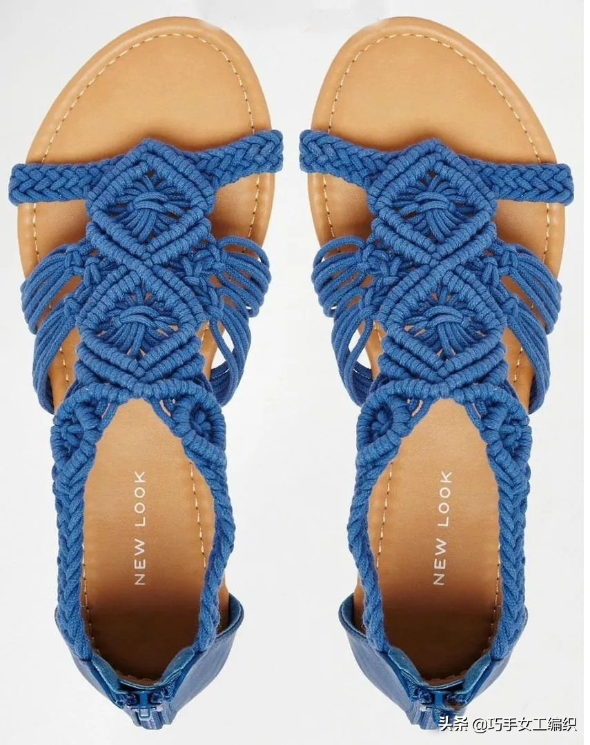 旧凉鞋拖鞋不要随便扔,几团彩绳改造,每天新款换着穿!(附教程