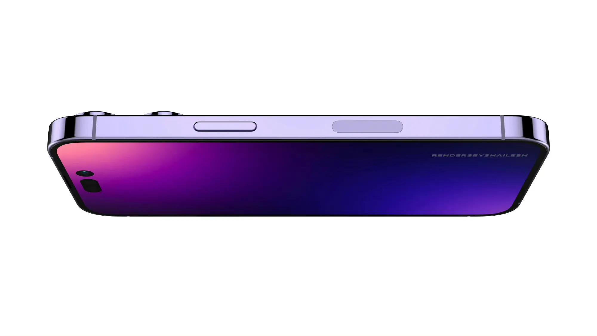 暗紫色iPhone14 Pro概念渲染图和iPhone14Max渲染图最新曝光