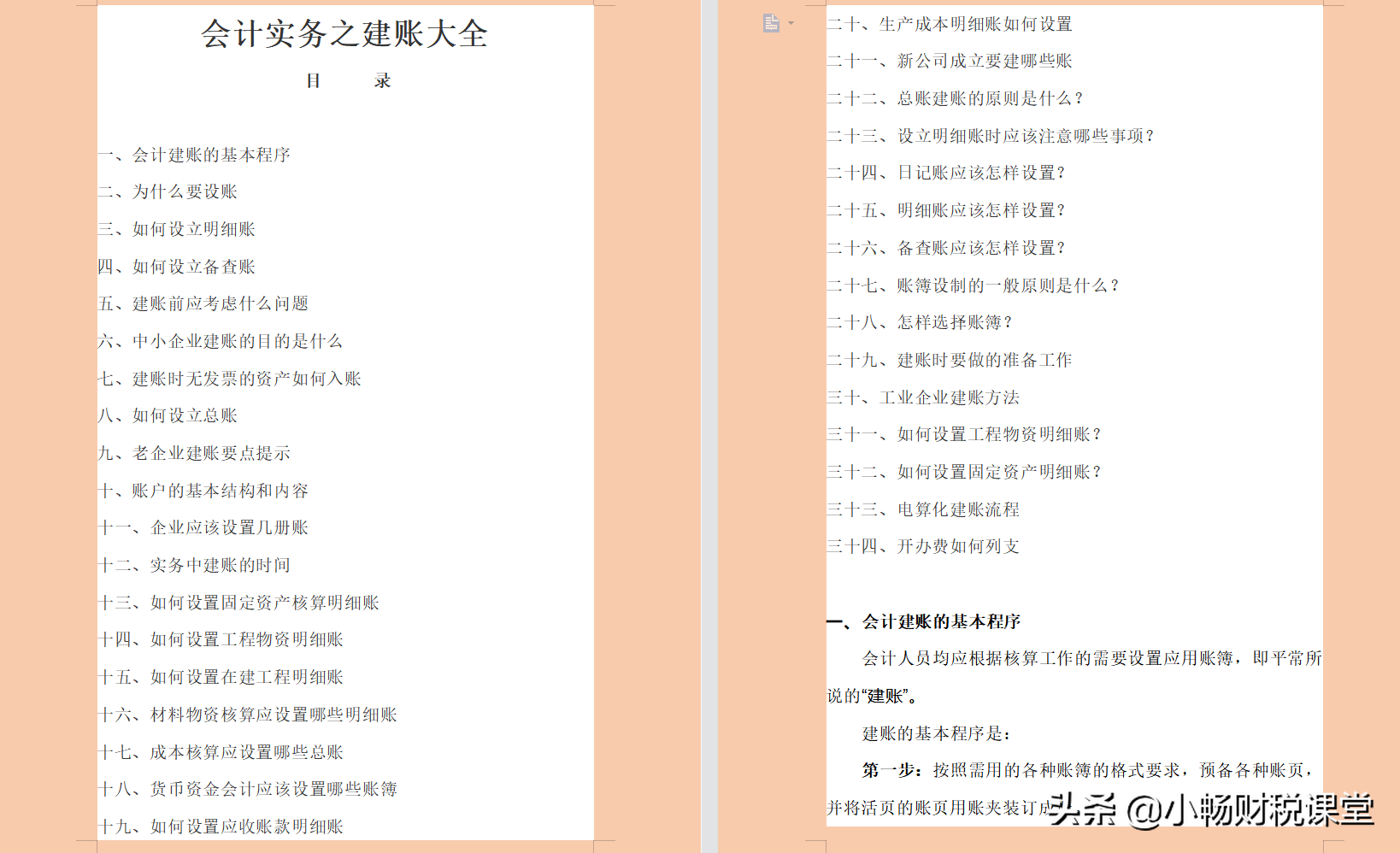 花了我整整半个月的时间，终于做好了会计建账的详细流程，真牛