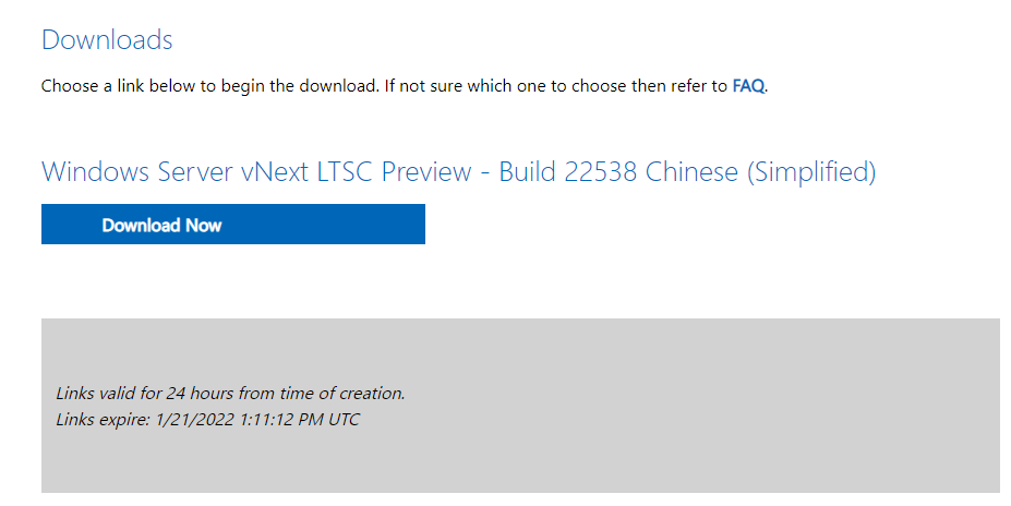 win7镜像文件iso（微软Windows Server Build 22538预览版ISO镜像下载）