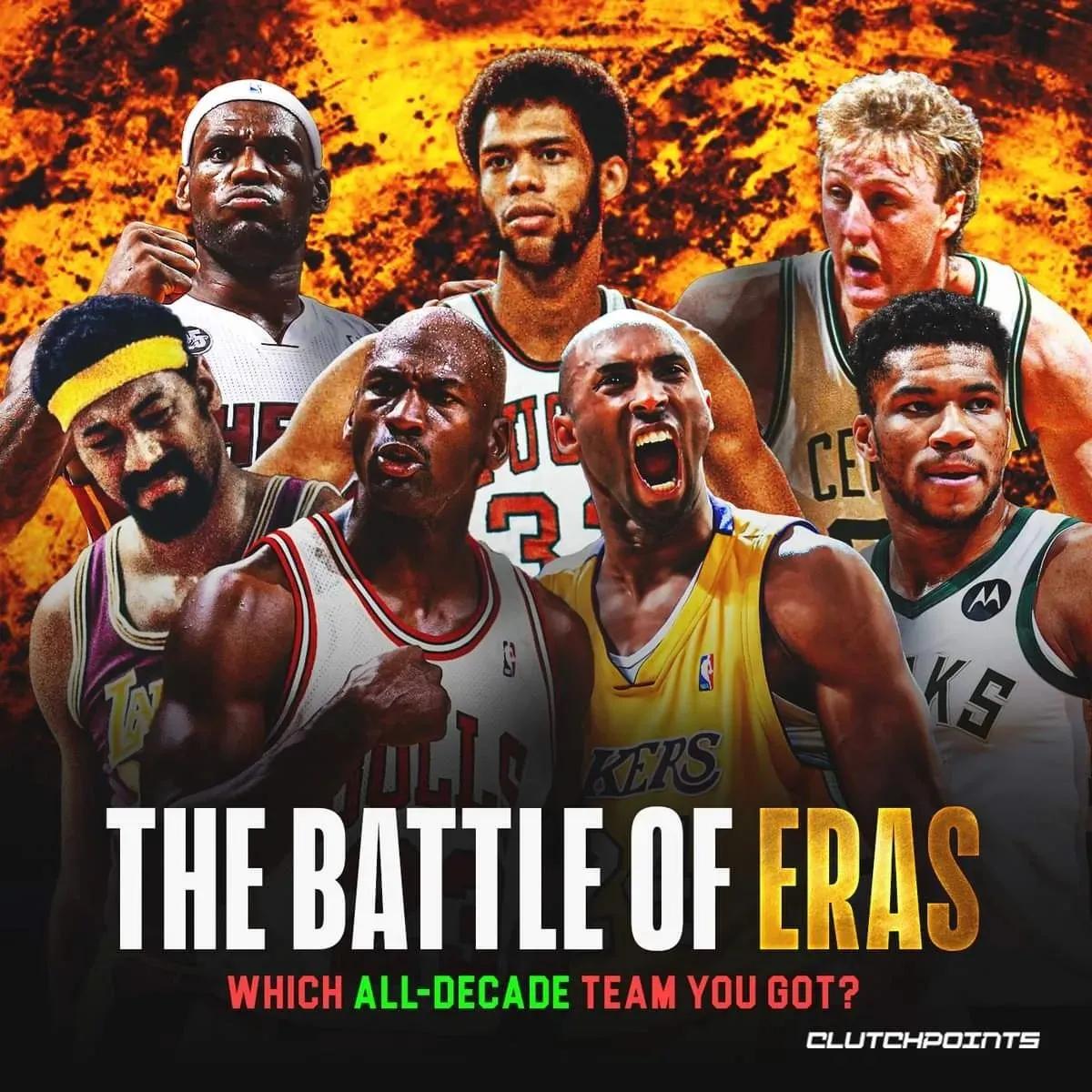 最强nba哈夫利切克(美媒列出NBA七个不同时代的最强五人组，哪个时代的五人组最弱)