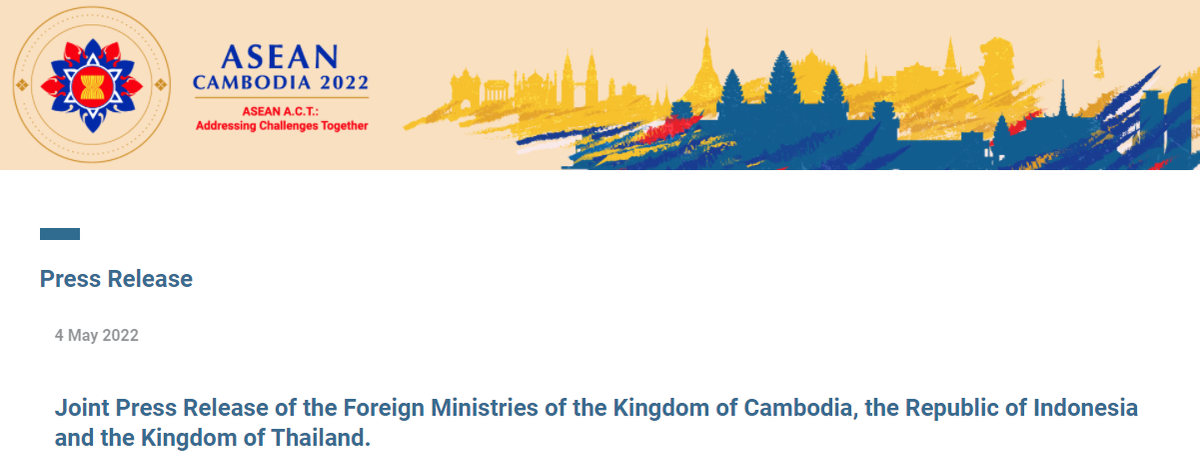 柬印尼泰為會議發聯合聲明，日媒解讀：旨在對抗施壓國，邀俄參會