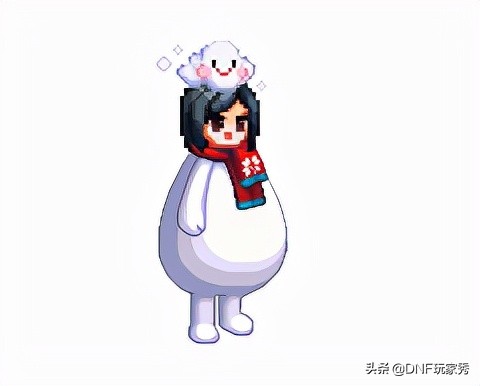 dnf新版像素头动态图展示!搭配雪人装扮,你就是阿拉德最靓的仔