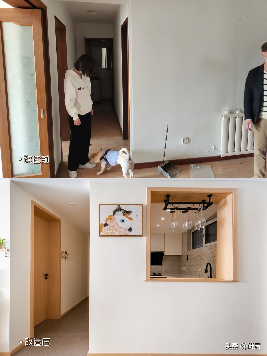 她家减法改造火了，连餐厅都可隐藏，用奶油色配原木，温暖又治愈