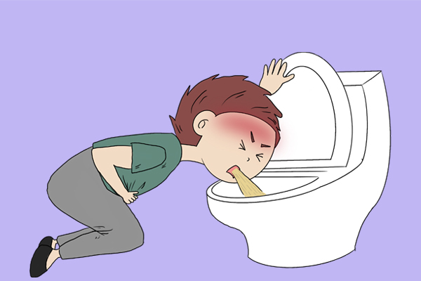 喝酒后很多人会呕吐,意识犯迷糊,有的人趴在马桶上呕吐,最后还睡着了