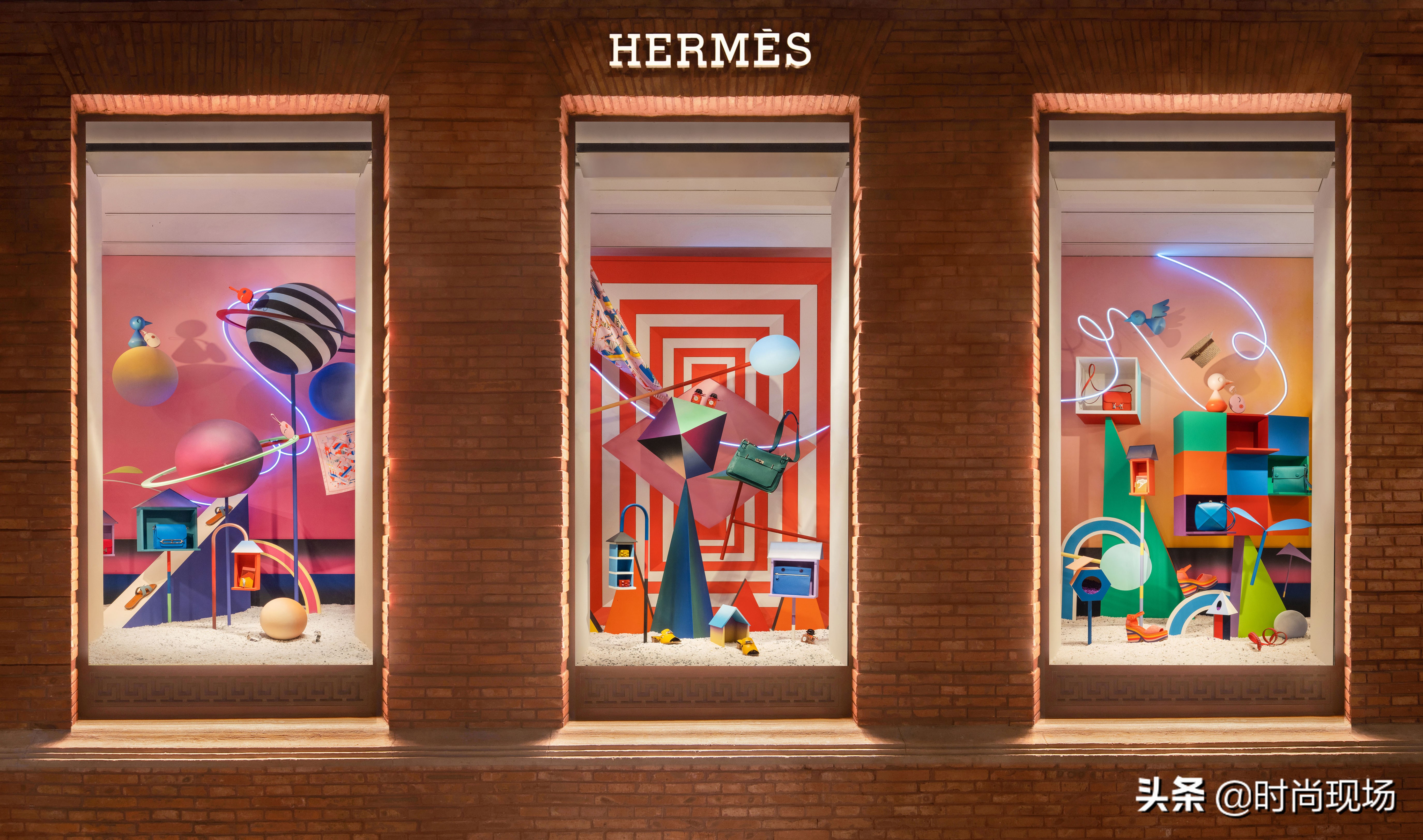 爱马仕推出最新夏季橱窗,与艺术家合作打造"无限花园"