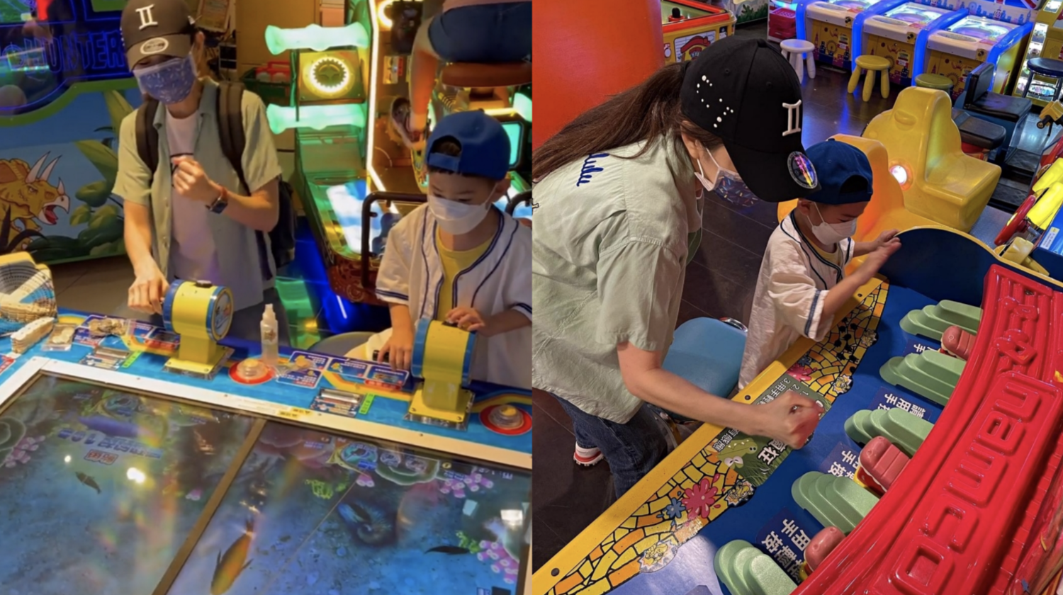 Ella为儿子庆祝5岁生日，亲吻孩子母爱爆棚，劲宝比心画风喜感