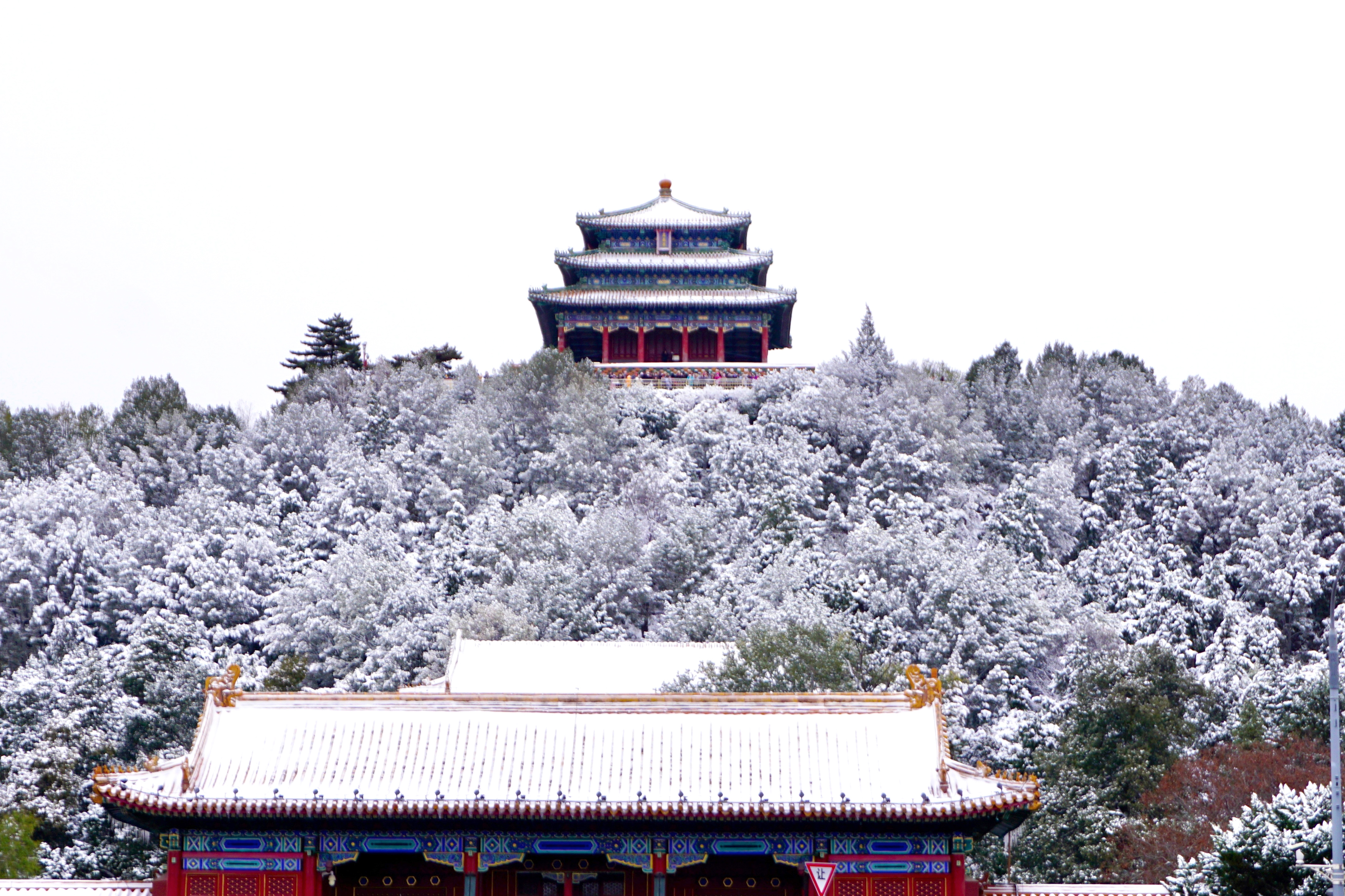 2022年的第一场雪过后，北京的10个好去处，红墙白雪年味浓