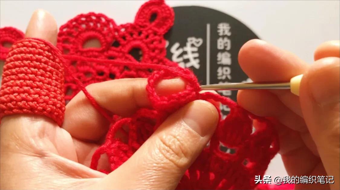 毛线钩针编织新年挂饰中国结（文字）教程，手工DlY制作过程