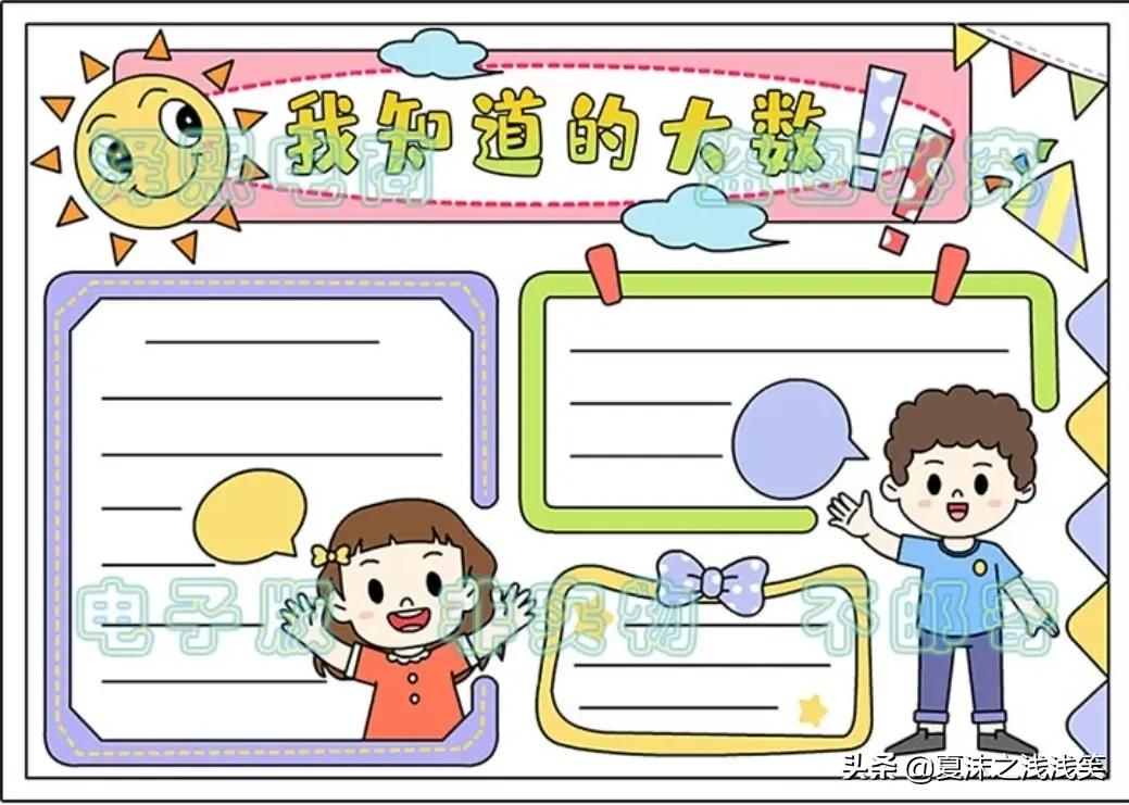 小学生数学常用手抄报200张